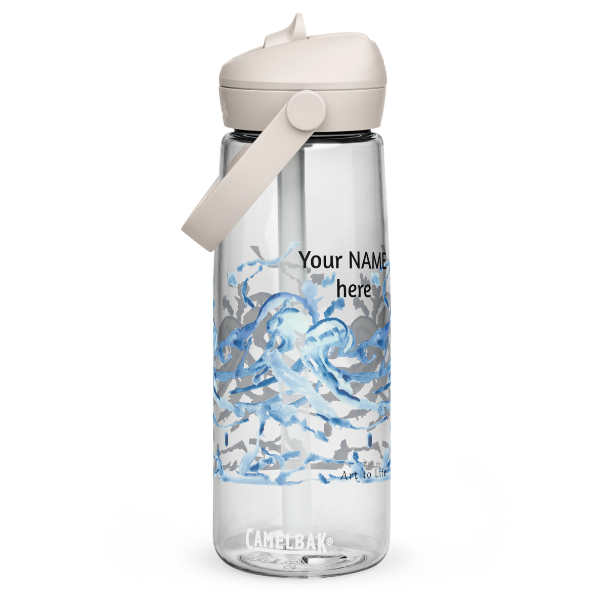 Waves Flip straw water bottle
