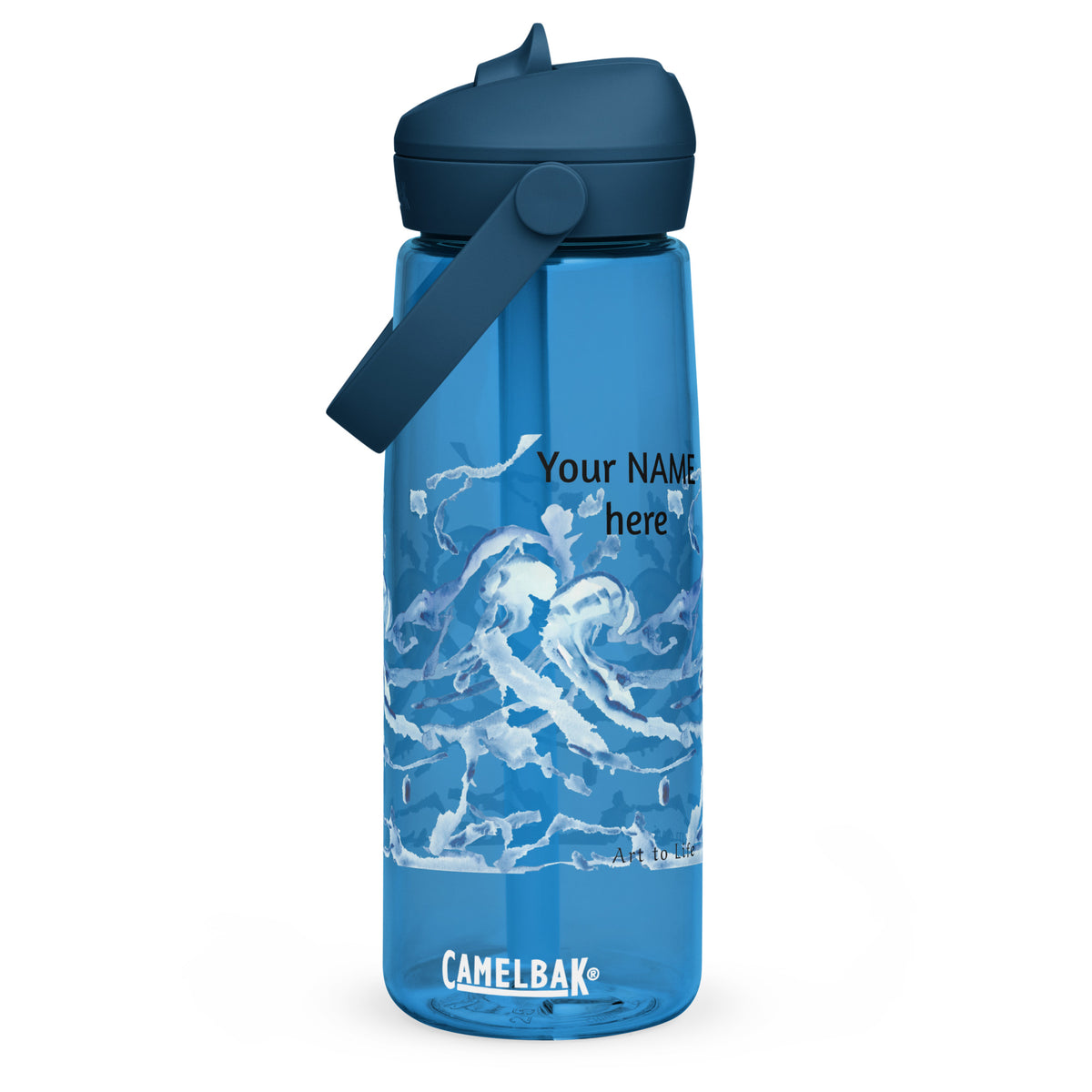 Waves Flip straw water bottle