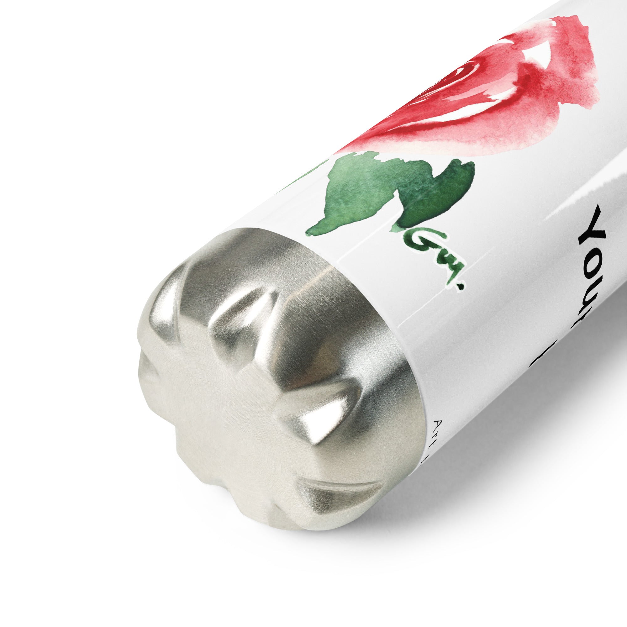 Single Bloom Rose Water Bottle