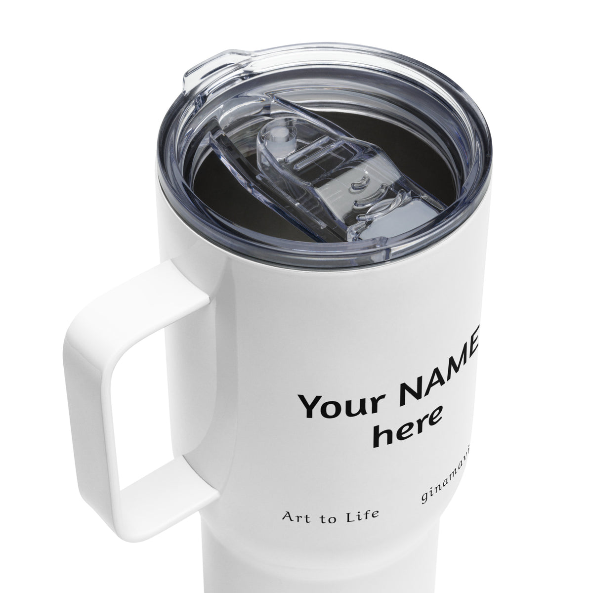 Purple Symphony Travel mug with a handle