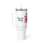 Hibiscus Travel mug with a handle