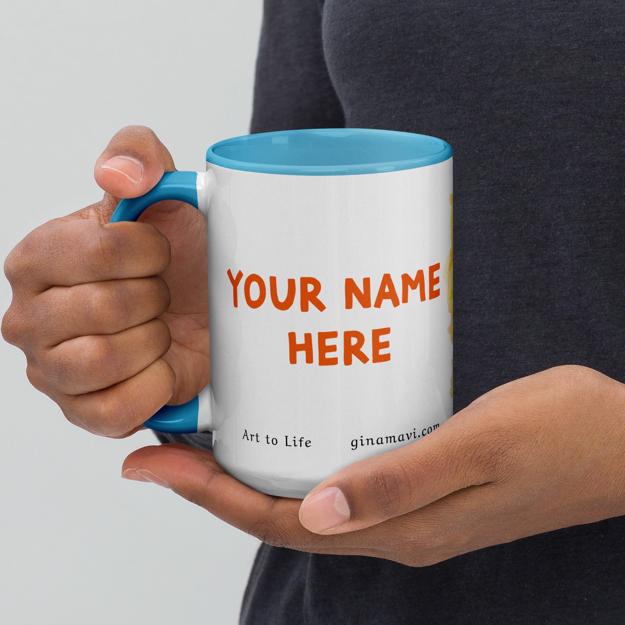Tropical Summer Mug with Color Inside